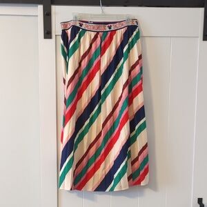 Disney Striped Midi Skirt - Cream, Navy, Red, Green, Pink